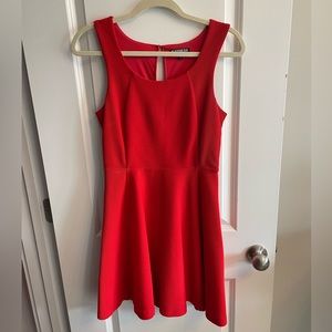 Express XS Red Fit & Flare Ladies Dress